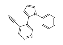 5-(1-phenylpyrrol-2-yl)pyridazine-4-carbonitrile Structure