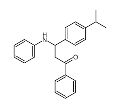 3-anilino-1-phenyl-3-(4-propan-2-ylphenyl)propan-1-one Structure