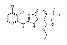 2-(2,3-dichloro-phenylamino)-5-methanesulfonyl-3H-benzoimidazole-4-carboxylic acid ethyl ester Structure