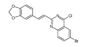 2-[2-(1,3-benzodioxol-5-yl)ethenyl]-6-bromo-4-chloroquinazoline Structure