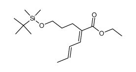 ethyl (2E,4E)-2-(3-((tert-butyldimethylsilyl)oxy)propyl)hexa-2,4-dienoate结构式