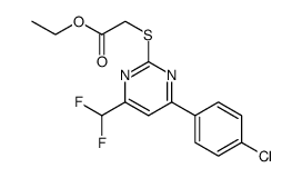 Acetic acid, 2-[[4-(4-chlorophenyl)-6-(difluoromethyl)-2-pyrimidinyl]thio]-, ethyl ester picture