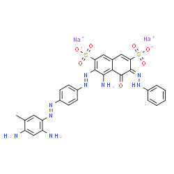 disodium 4-amino-3-[[4-[(2,4-diamino-5-methylphenyl)azo]phenyl]azo]-5-hydroxy-6-(phenylazo)naphthalene-2,7-disulphonate Structure