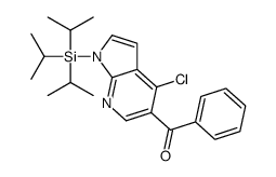 [4-chloro-1-tri(propan-2-yl)silylpyrrolo[2,3-b]pyridin-5-yl]-phenylmethanone Structure