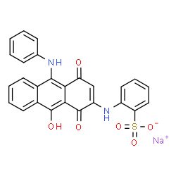 sodium [[10-anilino-4,9-dihydro-1-hydroxy-4,9-dioxo-2-anthryl]amino]benzenesulphonate结构式