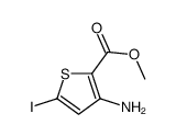 3-氨基-5-碘噻吩-2-羧酸甲酯结构式
