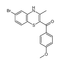 (6-Bromo-3-methyl-4H-benzo[1,4]thiazin-2-yl)-(4-methoxy-phenyl)-methanone Structure