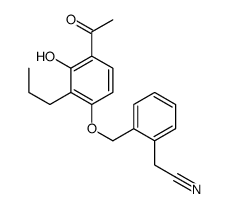 2-[2-[(4-acetyl-3-hydroxy-2-propylphenoxy)methyl]phenyl]acetonitrile Structure