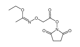 N-hydroxysuccinimidyl 2-(1-ethoxy-ethylidenaminooxy)acetate结构式