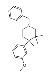 1-Benzyl-4-(3-methoxyphenyl)-3,3,4-trimethylpiperidin Structure