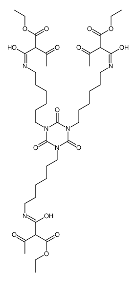 triethyl 2,2',2''-[(2,4,6-trioxo-1,3,5-triazine-1,3,5(2H,4H,6H)-triyl)tris(hexane-6,1-diyliminocarbonyl)]tris[3-oxobutyrate] structure
