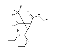 ethyl (1R,3R)-3-(diethoxymethyl)-2,2-bis(trifluoromethyl)cyclopropane-1-carboxylate结构式