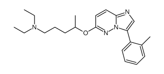 diethyl-[4-(3-O-tolyl-imidazo[1,2-b]pyridazin-6-yloxy)-pentyl]-amine结构式