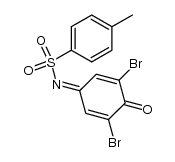 N-p-methylbenzenesulfonyl-2,6-dibromo-1,4-benzoquinone imine结构式