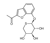 2-acetyl-7-benzofuranyl 5-thio-β-D-xylopyranoside Structure