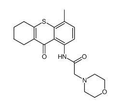 N-(4-methyl-9-oxo-5,6,7,8-tetrahydro-thioxanthen-1-yl)-2-morpholin-4-yl-acetamide结构式
