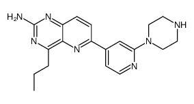 4-n-propyl-6-(2-(piperazin-1-yl)-pyridin-4-yl)pyrido[3,2-d]pyrimidin-2-ylamine结构式