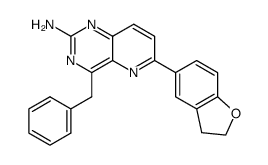 4-benzyl-6-(2,3-dihydro-1-benzofuran-5-yl)pyrido[3,2-d]pyrimidin-2-ylamine Structure