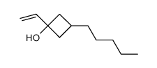 3-Pentyl-1-vinyl-cyclobutanol结构式