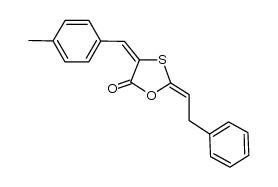 4-(4-methylphenylmethylene)-2-(2-phenylethylene)-1,3-oxathiolan-5-one结构式