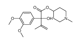 MANDELIC ACID, 3,4-DIMETHOXY-alpha-ISOPROPENYL-, 1-METHYL-4-PIPERIDYL ESTER Structure