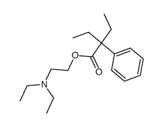 2-ethyl-2-phenyl-butyric acid-(2-diethylamino-ethyl ester)结构式