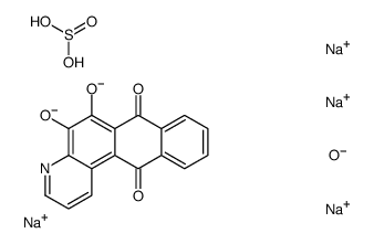 5,6-dihydroxynaphtho[2,3-f]quinoline-7,12-dione, compound with monosodium sulphite (1:2)结构式