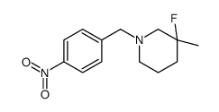 3-FLUORO-3-METHYL-1-[(4-NITROPHENYL)METHYL]-PIPERIDINE结构式