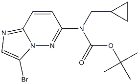 tert-butyl (3-bromoimidazo[1,2-b]pyridazin-6-yl)(cyclopropylmethyl)carbamate Structure