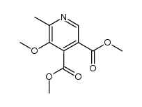 5-methoxy-6-methyl-pyridine-3,4-dicarboxylic acid dimethyl ester结构式