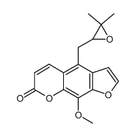 4-(3,3-dimethyl-oxiranylmethyl)-9-methoxy-furo[3,2-g]chromen-7-one Structure