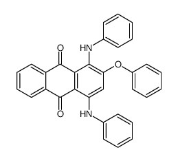 1,4-dianilino-2-phenoxyanthracene-9,10-dione结构式