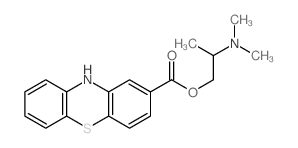 10H-Phenothiazine-2-carboxylicacid, 2-(dimethylamino)propylester结构式