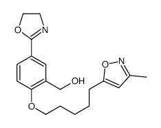 [5-(4,5-dihydro-1,3-oxazol-2-yl)-2-[5-(3-methyl-1,2-oxazol-5-yl)pentoxy]phenyl]methanol Structure