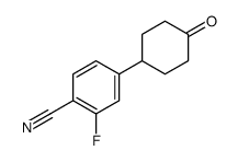 2-fluoro-4-(4-oxocyclohexyl)benzonitrile Structure