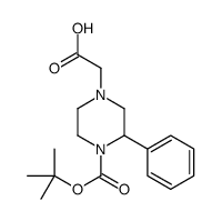 2-[4-[(2-methylpropan-2-yl)oxycarbonyl]-3-phenylpiperazin-1-yl]acetic acid结构式