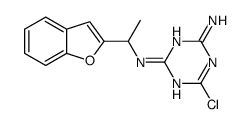 2-N-[1-(1-benzofuran-2-yl)ethyl]-6-chloro-1,3,5-triazine-2,4-diamine结构式