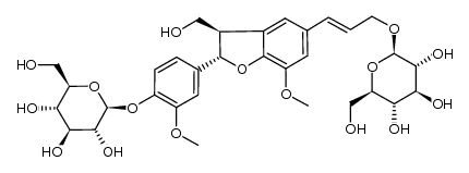 dehydrodiconiferyl alcohol 4,γ'-di-O-β-D-glucopyranoside Structure