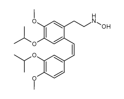 (Z)-2-[-2-(3-isopropoxy-4-methoxystyryl)-4-isopropoxy-5-methoxyphenyl]-N-hydroxyethanamine结构式