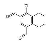 4-chloro-5,6,7,8-tetrahydronaphthalene-1,3-dicarbaldehyde结构式