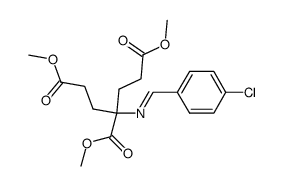4-{[1-(4-Chloro-phenyl)-meth-(E)-ylidene]-amino}-4-methoxycarbonyl-heptanedioic acid dimethyl ester Structure