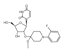 2'-O-[1-(2-fluorophenyl)-4-methoxypiperidin-4-yl]uridine Structure