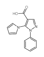 1-苯基-5-(1H-吡咯-1-基)-1H-吡唑-4-羧酸结构式