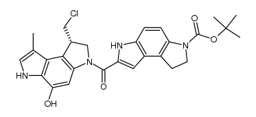 tert-butyl (S)-7-(1-(chloromethyl)-5-hydroxy-8-methyl-1,2,3,6-tetrahydropyrrolo[3,2-e]indole-3-carbonyl)-1,6-dihydropyrrolo[3,2-e]indole-3(2H)-carboxylate Structure