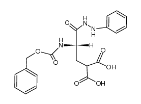 N-benzyloxycarbonyl-γ-carboxy-L-glutamic acid α-phenylhydrazide结构式