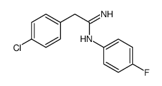 2-(4-chlorophenyl)-N'-(4-fluorophenyl)ethanimidamide结构式