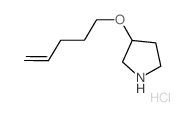 3-(4-Pentenyloxy)pyrrolidine hydrochloride结构式