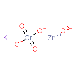 dipotassium heptadecaoxotetrazincatetetrachromate(2-) structure