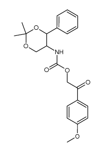 2-(4-methoxyphenyl)-2-oxoethyl (2,2-dimethyl-4-phenyl-1,3-dioxan-5-yl)carbamate结构式