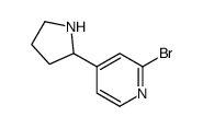 2-bromo-4-pyrrolidin-2-ylpyridine Structure